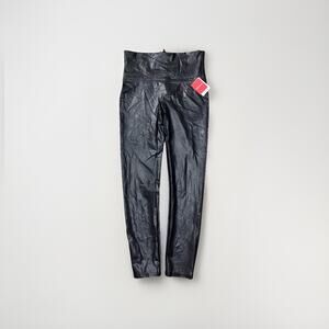 Spanx 2437 Women's Faux Leather XL Leggings - Black